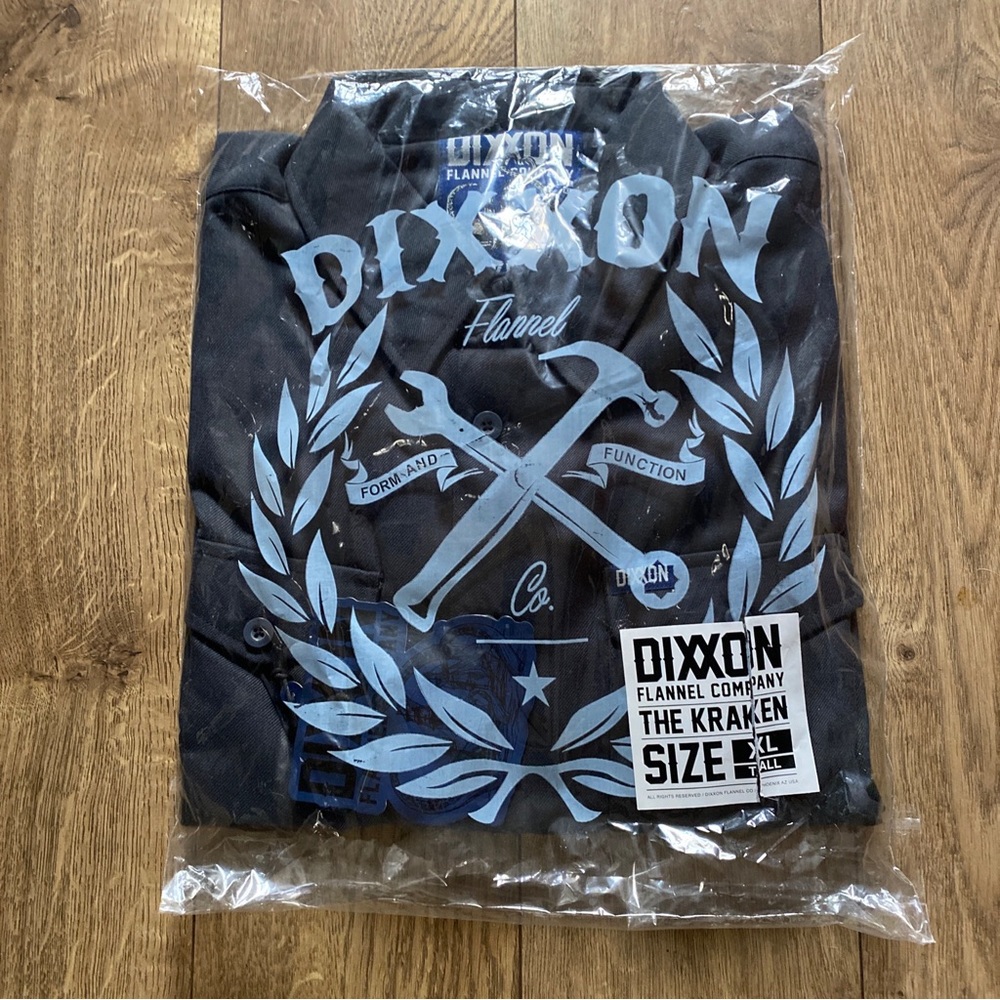 SOLD! Dixxon Flannel Company The Kraken XL Tall Solid Gray Brand New NWT